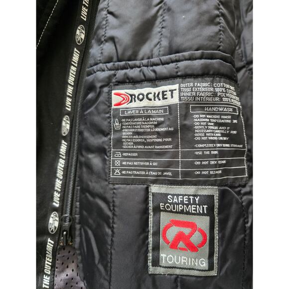 Joe Rocket Men’s L Black Motorcycle Jacket Armor Touring Safety Gear Korean Made - Picture 12 of 12